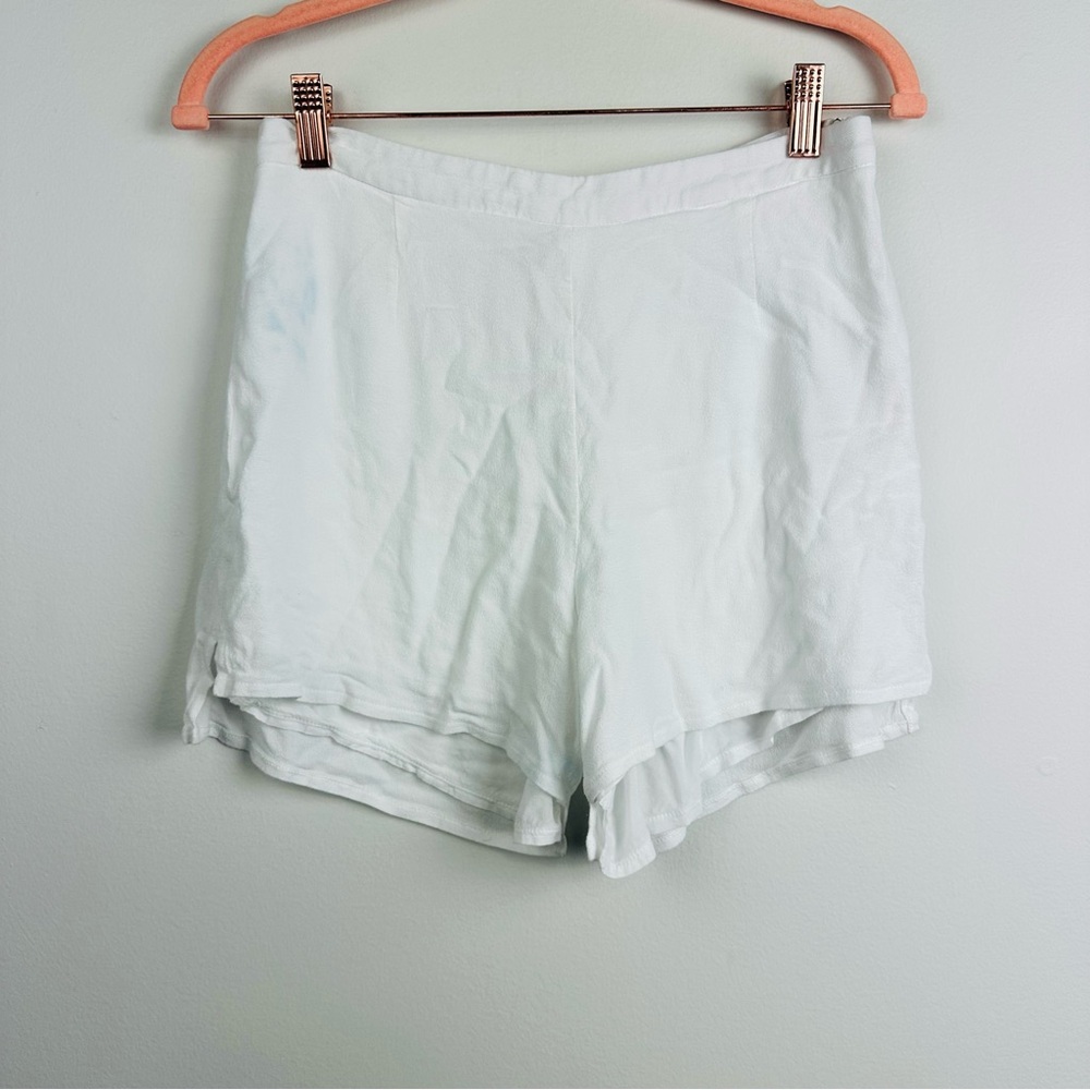 FARM Rio White High Waist Shorts Size Large